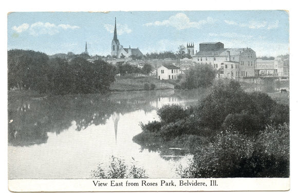 View East from Roses Park, Belvidere, IL [Postcard]