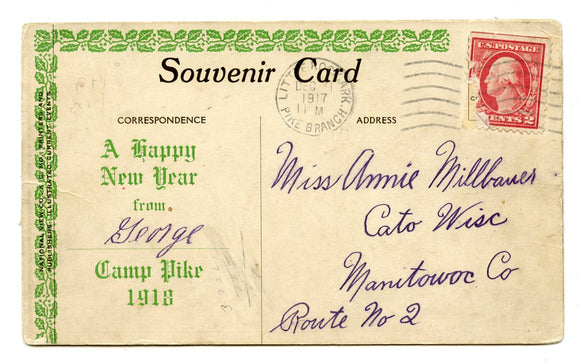 A Happy New Year from Camp Pike, 1918, Little Rock, AR [Postcard]