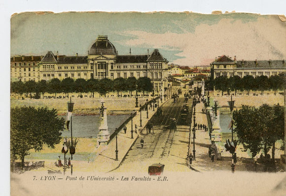 Pont de l'Universite, Les Facultes, Lyon, France [Postcard]