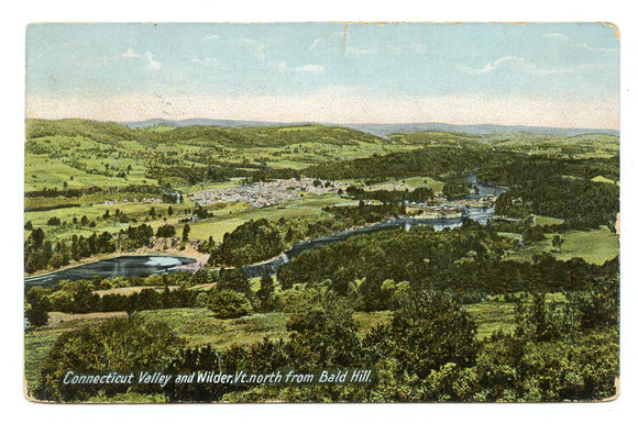 Connecticut Valley and Wilder, Vt., from Bald Hill, Wilder, VT [Postcard]
