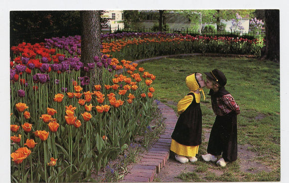 A Dutch Kiss in the Scholte Gardens, Pella, IA [Postcard]