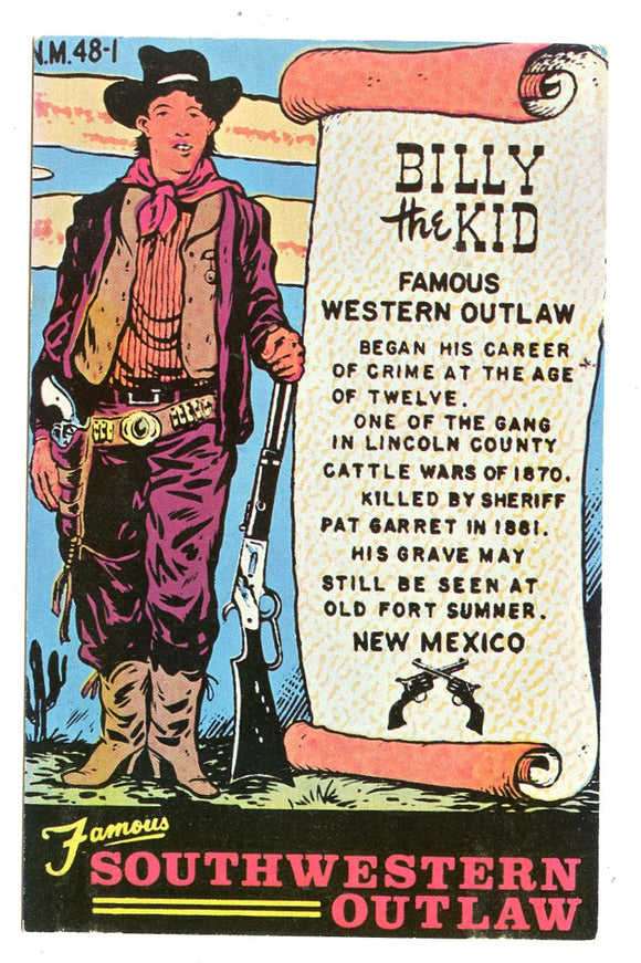 Billy the Kid, Old Fort Sumner, NM [Postcard]