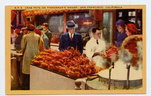 Crab Pots on Fisherman's Wharf, San Francisco, CA [Postcard]