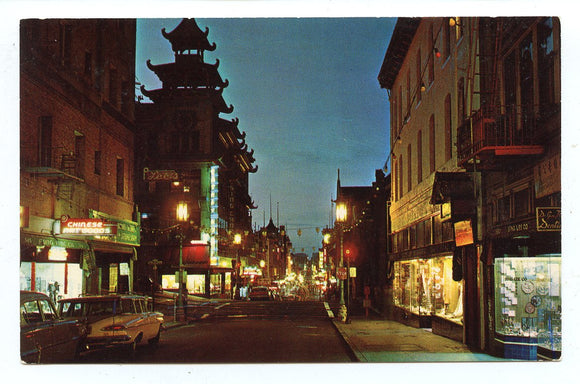 Chinatown at Night, San Francisco, CA [Postcard]