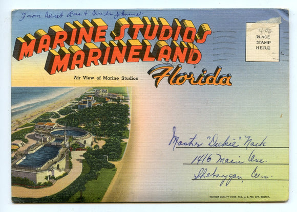 Marine Studios Marineland Florida [Postcard]