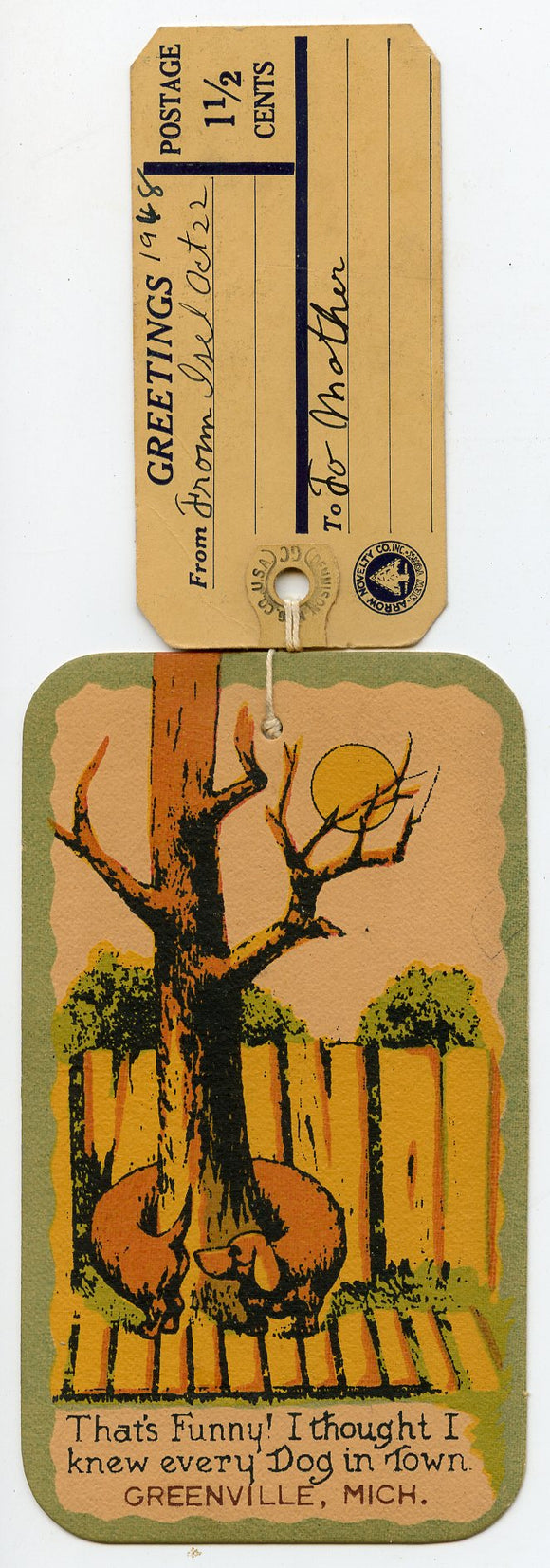 That's Funny, I Thought I Knew Every Dog in Town, Greenville, MI [Postcard]