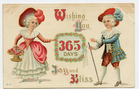 Wishing You 365 Days Joy and Bliss [Postcard]