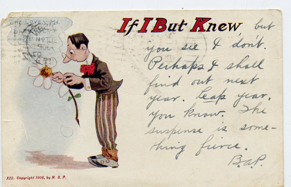 If I But Knew, She Loves Me, She Loves Me Not [Postcard]