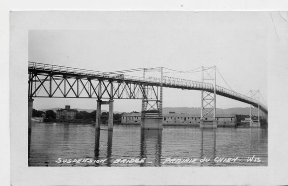 Suspension Bridge, Prairie du Chien, WI [Postcard]