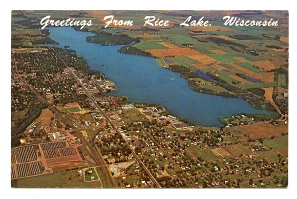 Greetings from Rice Lake, WI [Postcard]