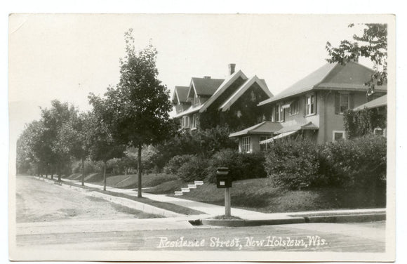 Residence Street, New Holstein, WI [Postcard]