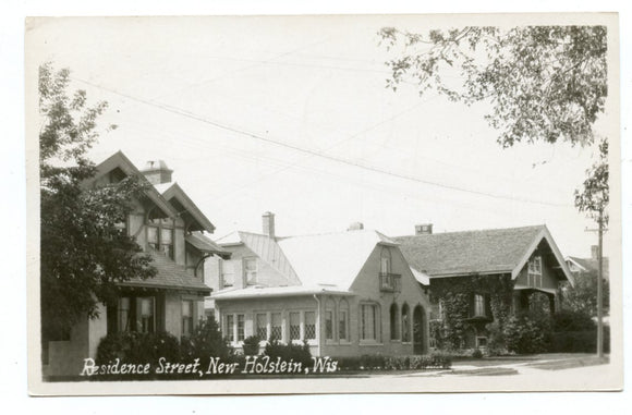 Residence Street, New Holstein, WI [Postcard]
