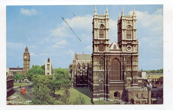 Westminster Abbey and Big Ben, London [Postcard]