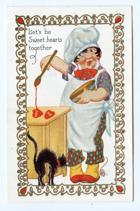 Let's Be Sweet Hearts Together [Postcard]