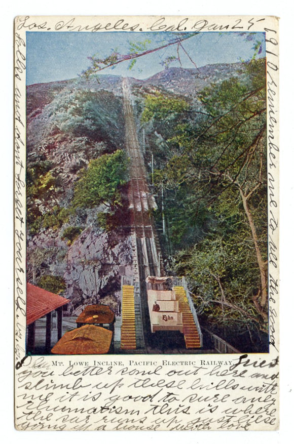 Mt. Lowe Incline, Pacific Electric Railway, Mt. Lowe, CA [Postcard]