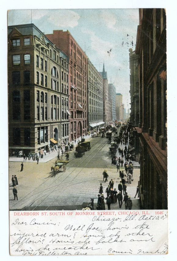 Dearborn Street South of Monroe Street, Chicago, IL [Postcard]