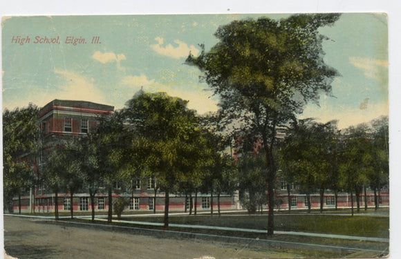 High School, Elgin, IL [Postcard]