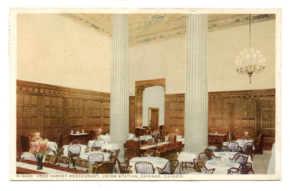 Fred Harvey Restaurant, Union Station, Chicago, IL [Postcard]