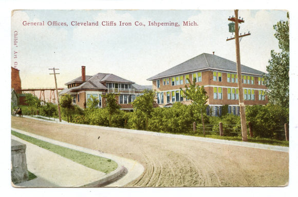 General Offices, Cleveland Cliff's Iron Co., Ishpeming, MI [Postcard]
