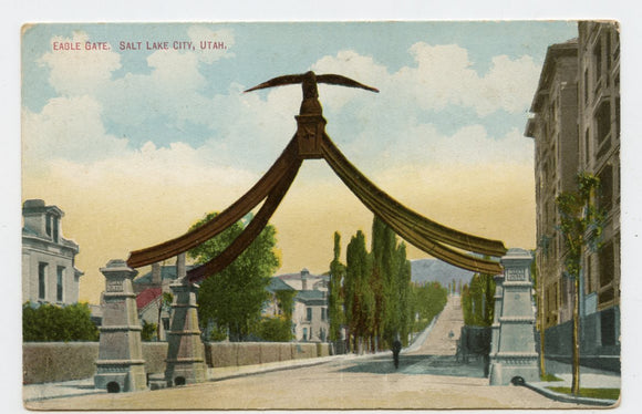 Eagle Gate, Salt Lake City, UT [Postcard]
