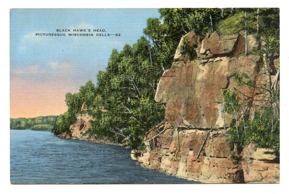 Black Hawk's Head, Picturesque Wisconsin Dells, WI [Postcard]