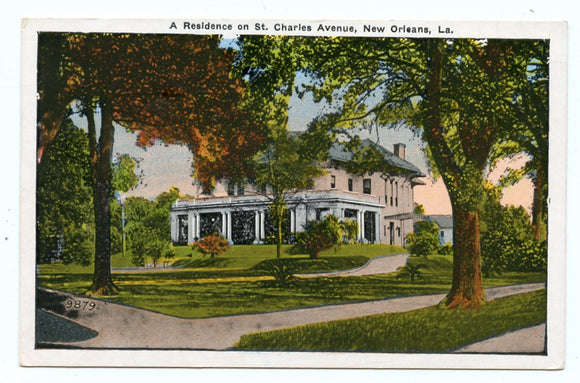 A Residence on St. Charles Avenue, New Orleans, LA [Postcard]
