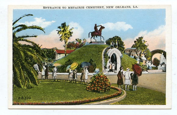 Entrance to Metairie Cemetery, New Orleans, LA [Postcard]