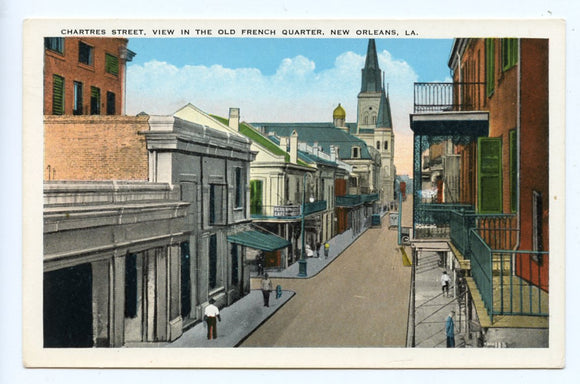 Chartres Street, View in the Old French Quarter, New Orleans, LA [Postcard]