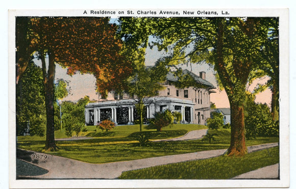 A Residence on St. Charles Avenue, New Orleans, LA [Postcard]