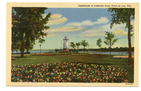 Lighthouse at Lakeside Park, Fond du Lac, WI [Postcard]