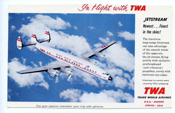 In Flight With TWA Jetstream [Postcard]
