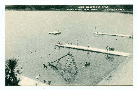 Swimming Area, Camp Nicolet for Girls, Eagle River, WI [Postcard]