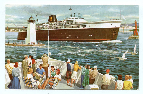 Chessie's Water-Borne Links Ludington, Milwaukee, Manitowoc, and Kewaunee [Postcard]