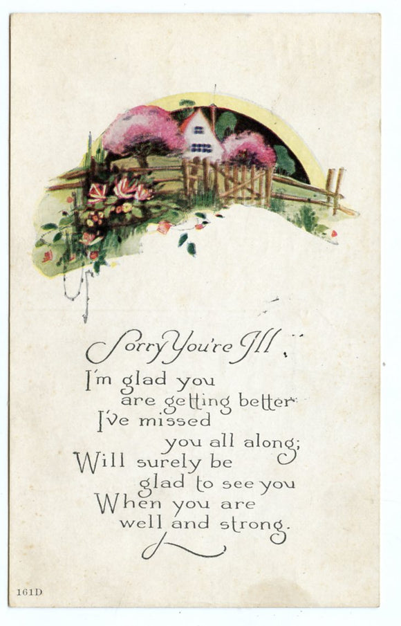 Sorry You're Ill [Postcard]