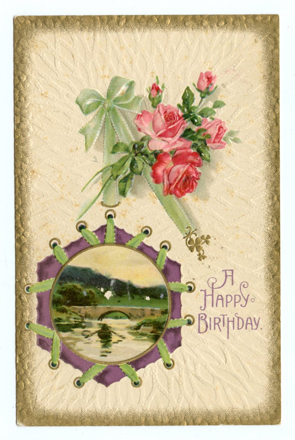 A Happy Birthday [Postcard]