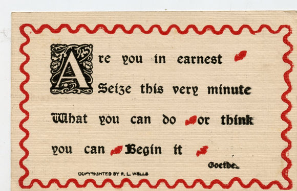 Are You in Earnest [Postcard]