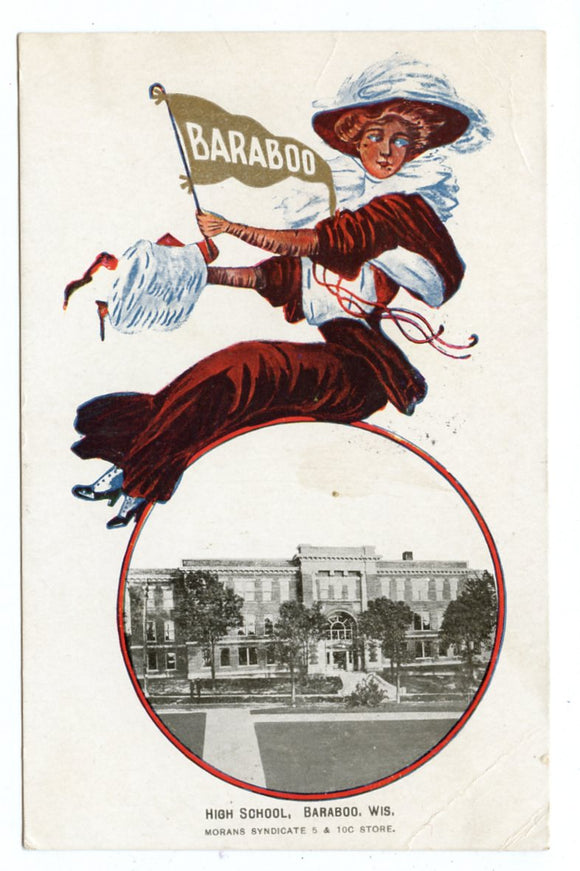 High School, Baraboo, WI [Postcard]