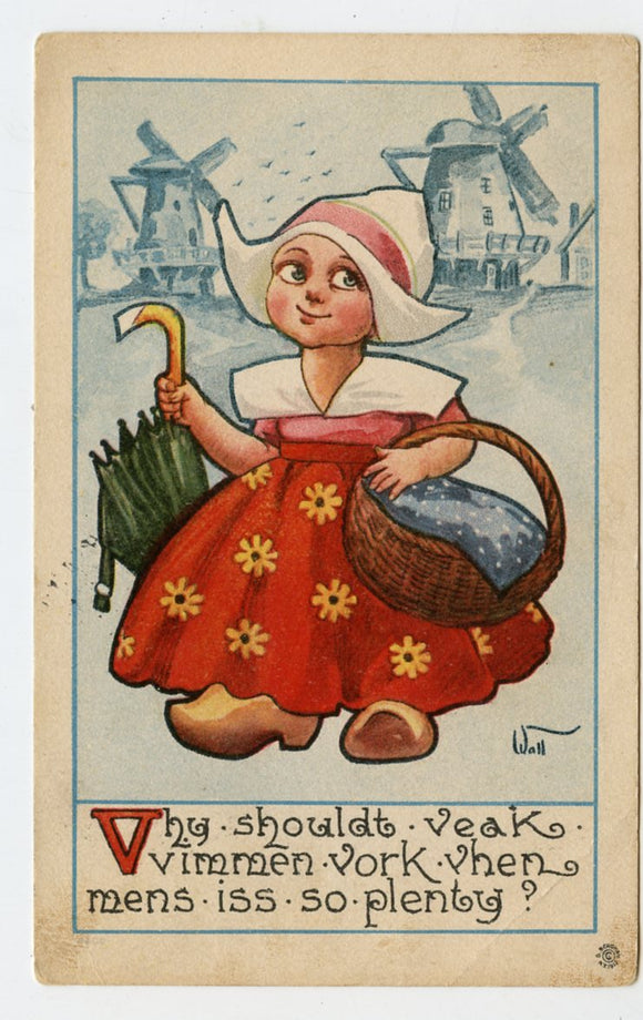 Vhy Shouldt Veak Wimmen Vork Vhen Mens Iss So Plenty? [Postcard]