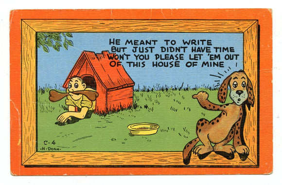 He Meant to Write [Postcard]
