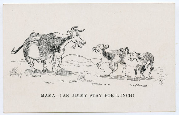 Mama, Can Jimmy Stay for Lunch?  William Standing Signed [Postcard]