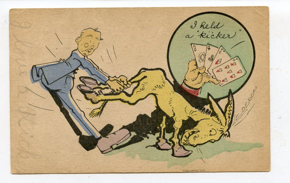 I Held a Kicker [Postcard]