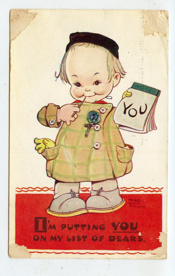 I'm Putting You On My List of Dears [Postcard]