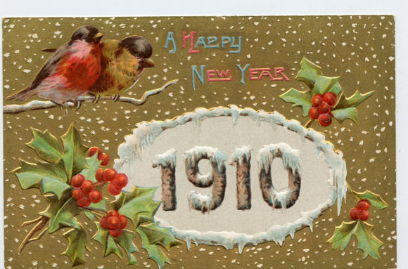 A Happy New Year 1910 [Postcard]