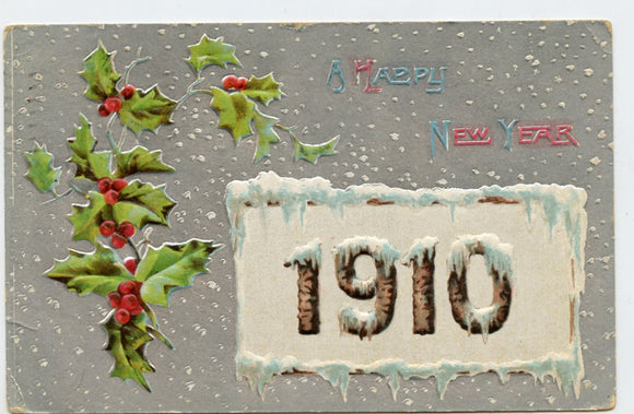 A Happy New Year 1910 [Postcard]