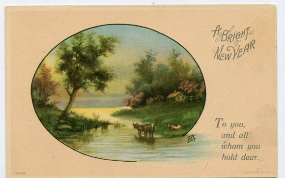 A Bright New Year [Postcard]