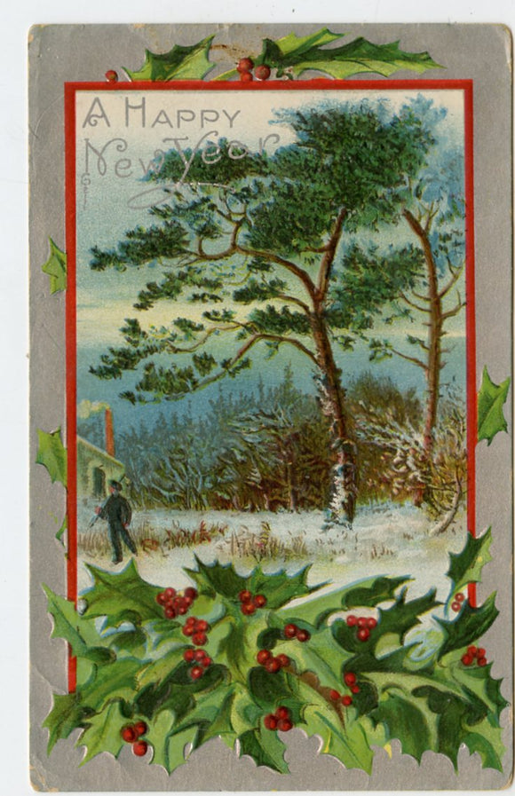 A Happy New Year [Postcard]