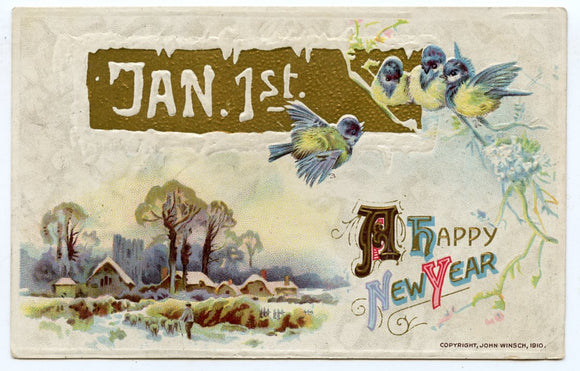 A Happy New Year [Postcard]