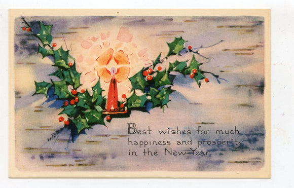 Best Wishes for Much Happiness and Prosperity in the New Year [Postcard]
