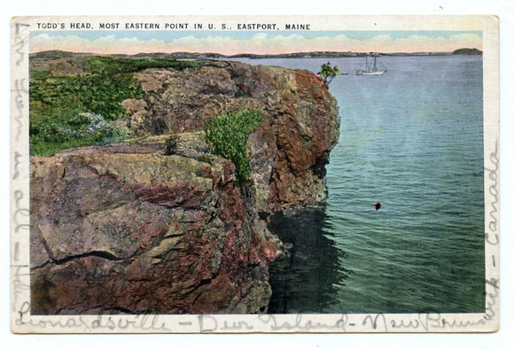 Todd's Head, Most Eastern Point in U. S., Eastport, ME [Postcard]