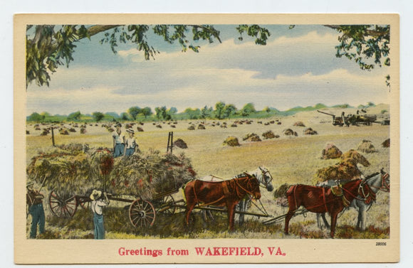 Greetings from Wakefield, VA